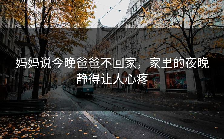 妈妈说今晚爸爸不回家，家里的夜晚静得让人心疼