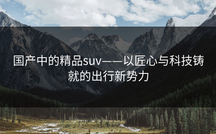 国产中的精品suv——以匠心与科技铸就的出行新势力 国产中的精品suv——以匠心与科技铸就的出行新势力