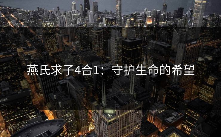 燕氏求子4合1：守护生命的希望