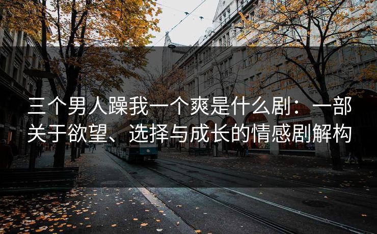三个男人躁我一个爽是什么剧:一部关于欲望、选择与成长的情感剧解构 三个男人躁我一个爽是什么剧:一部关于欲望、选择与成长的情感剧解构